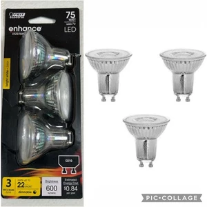 Feit Electric 75Watt Equivalent MR16 GU10 Dimmable Recessed Flood LED Light 3PK - Picture 1 of 9