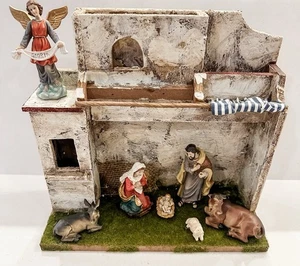 KURT S. ADLER MUSICAL NATIVITY STABLE & 7 FIGURES Incomplete Works Please Read - Picture 1 of 24