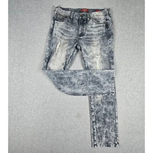 Guess Mens 34x32 Ultra Slim McCrae Fit Jeans Gray Distressed - Picture 1 of 22