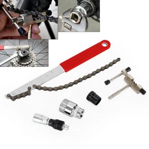 Kit Attrezzi Riparazione Bici Bicicletta Estrattore Cassette Bike Bicycle Repair Kit - Foto 1 di 12