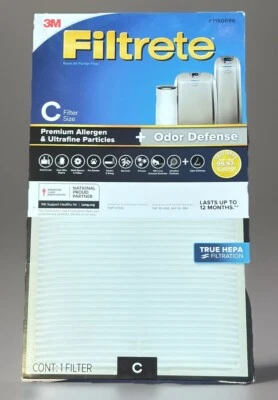 3M Filtrete Size C Filter True HEPA Filtration #1150098 - New In Box/ Sealed - Image 1 of 3