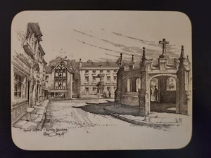 BANDEJA DE ARTESANÍA A LA LUZ DE LAS VELAS Kirkby Lonsdale Market Square hecha en Inglaterra - Imagen 1 de 9