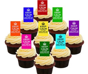 Primary School Graduation, 32 Edible Cupcake Toppers, Stand-up Cake Decorations - Picture 1 of 4