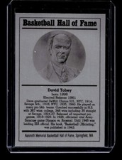 DAVID TOBEY 1986-99 BASKETBALL HALL OF FAME METALLIC HOF