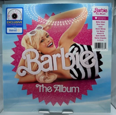 Barbie The Album Clear Pink Splatter Vinyl Walmart Exclusive LP w/ Movie Poster - Image 1 of 2