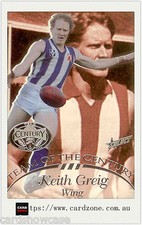 1996 Select AFL Hall Of Fame Team Of The Century PLATINUM CARD TC10 Keith Greig