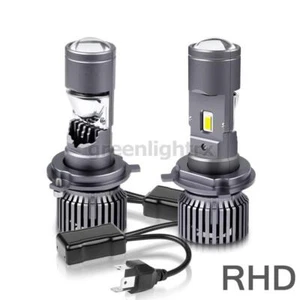 2X 100W H4 Mini Bi-LED Projector Lens RHD Headlight Kit Bulbs 50000LM Hi-Lo Beam - Picture 1 of 11