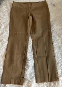 Alfani Pull-On Slim Leg Pants w/Tummy-Control US Size 12 Sugared Praline NEW - Picture 1 of 9