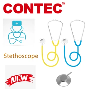CONTEC Internal medicine hospital stethoscope Heart pulse Amplify yellow - Imagen 1 de 4