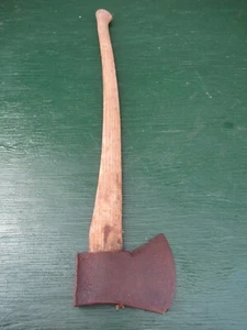 Hacha de hacha de herramienta vintage 31" mango de madera largo con hoja de 4+ - Imagen 1 de 10