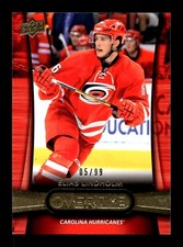 3-11-17 PWE READ 2013-14 upper deck overtime #80 elias lindholm gold /99