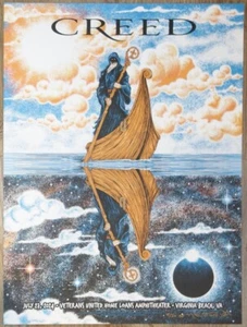 2024 Creed - Virginia Beach Lithograph Concert Poster by Nathaniel Deas - Picture 1 of 1