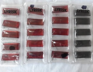 IKEA LYRISK Glass Hanging Lamp Crystals 20 Total 15 RED 5 BLACK NEW - Picture 1 of 12