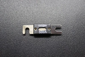 1 PACK 500 AMP ANL FUSE FUSES NICKEL PLATED INLINE WAFER CAR AUDIO STEREO ANL500 - Picture 1 of 8