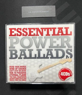 ESSENTIAL POWER BALLADS 4 CD DISCS COMPILATION CD (2010) MEDIA VG+ / CASE FAIR - image 1 of 4