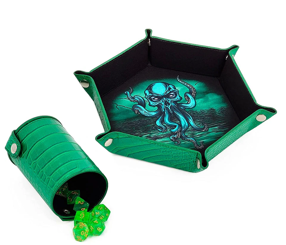 CM Bandeja Plegable para Rodar Dados y Coctelera para Dados DND Bandeja para Dados y Coctelera para Dados Foto 1 de 4