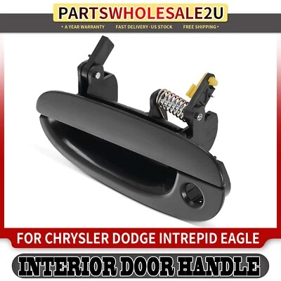 Front LH Black Exterior Door Handle w/Keyhole for Chrysler Dodge Intrepid Eagle - Image 1 of 4