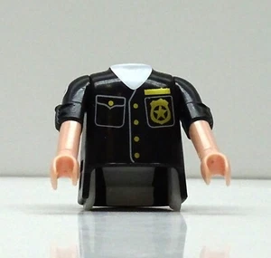 1 KÖRPER + ARME SCHWARZ + INLET POLICE PLAYMOBIL zu POLIZEI Uniform KP69 - RAR ! - Picture 1 of 6