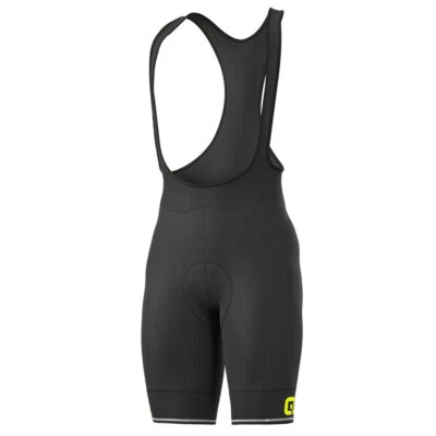 ALE Mens Cycling Bib Shorts - Corsa Pragma - Padded, Black/Yellow L13654018 - Image 1 of 3