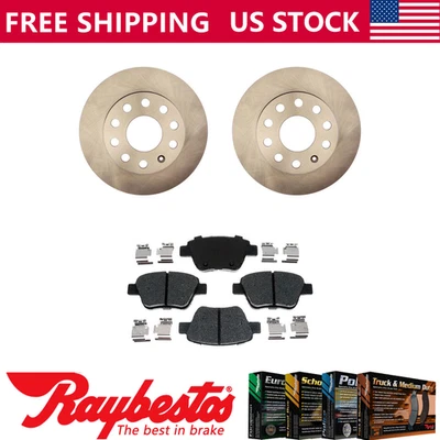 Kit de rotores de freno traseros + pastillas de cerámica y herrajes para Volkswagen Golf 2011 Foto 1 de 4