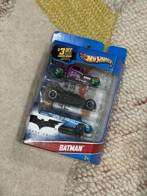 Hot Wheels Batman 3 Pack Joker Bone Shaker, Dark Knight Batmobile Tumbler Fusion - Image 1 of 4