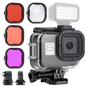 Waterproof Case with Dive Filters for GoPro Hero 8 Black 196ft/60m Protective... - Picture 1 of 9