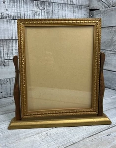 Marco de fotos de escritorio de madera pintado en oro dorado giratorio dorado dorado dorado Art Deco de colección 💛 - Imagen 1 de 14