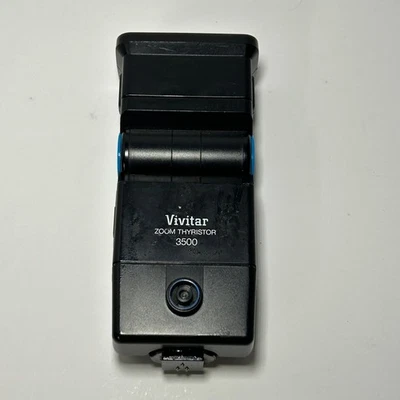 Vivitar Zoom Thyristor 3500 Shoe Mount Flash for Film SLRDigital CamerasUntested - Image 1 of 4