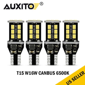 4x AUXITO 921 T15 LED Reverse Backup Lights Bulb CANBUS Error Free 6500K White - Picture 1 of 10