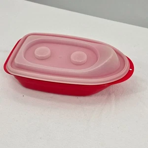 Tupperware Tuppertoys canoa barco de juguete solo tapa transparente, base roja - Imagen 1 de 5