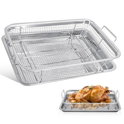 30 x 22.5 x 5.5 cm Backblech mit Abkühlgitter Edelstahl Großes Ofenblech Back... - Bild 1 von 4