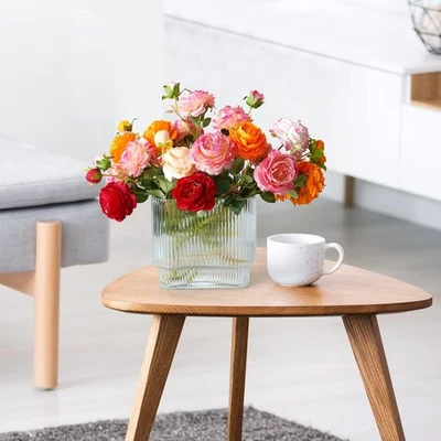 Clear Glass Vase Glass Vases for Flowers Clear Vase for Living Room Dining Table - Image 1 of 4