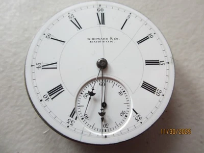 MOVIMIENTO RELOJ BOLSILLO 1899 E HOWARD & CO MODELO SERIE XI GRADO 10 TALLA L 17J Foto 1 de 2