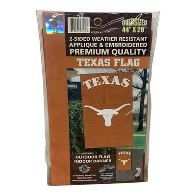 NCAA Texas Longhorns Bandera de Gran Tamaño 44x28 Interior/Exterior 2 Caras NUEVO Foto 1 de 3