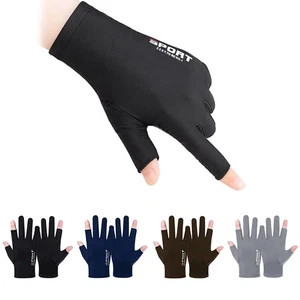 Summer Gloves Men Ice Silk Sun Proction Driving Glove Fishing Gloves Breatha-ln - Picture 1 of 16