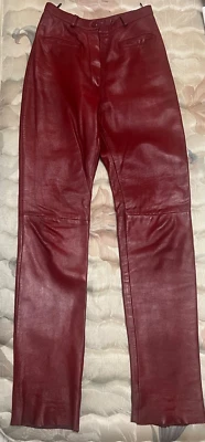 PANTALONES ROJOS MUJER 00 0 XS CUERO ELEGANTE NIÑA 16 Foto 1 de 4