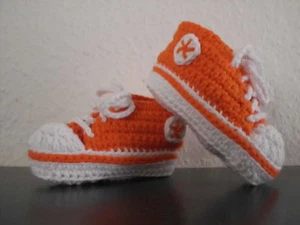 Baby Chucks, Häkelsneaker, Art Convers, orange, Sohle 9 cm - Bild 1 von 1