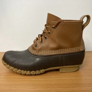 LL Bean 6" Hunting Boot Women's Size 7 Brown Leather Lace Up Duck Rain Unlined - Bild 1 von 12