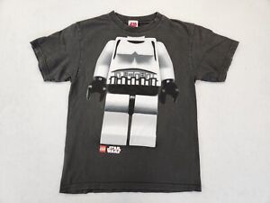 Star Wars Boys M Dark Gray Lego Man Body Short Sleeve T Shirt Activewear Crew
