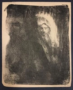 ART NOUVEAU Lithograph ~ RARE FRENCH SYMBOLIST ~ dated 1894 BELLE EPOQUE - Picture 1 of 7