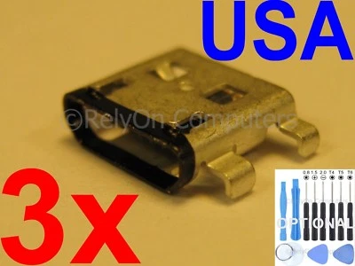 3x Micro USB Charging Port Sync For Acer Iconia One 10 B3-A30 A6003 Tablet USA