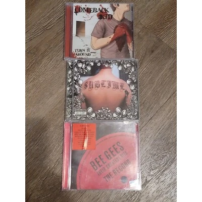 Music CD Lot: Comeback Kid, Sublime, Bee Gees - Rock, Punk, Pop, CD Covers Only - Image 1 of 3