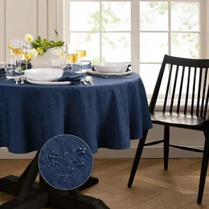 Home Fashions Continental Solid Texture Water Stain & Wrinkle Resistant Table... - Picture 1 of 8