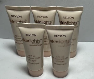 LOT OF 5 REVLON SKINLIGHTS FACE ILLUMINATOR 01 NATURAL LIGHT LOTION 0.34fl oz - Picture 1 of 2
