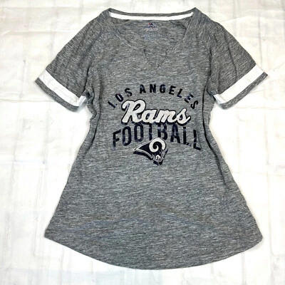 Camiseta Los Angeles Rams Para Mujer Talla M Majestuosa Fan Moda JERSEY Estilo Cuello en V Foto 1 de 4
