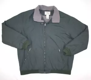 L.L. Bean Jacket Men's 2XL Tall Warm Up Bomber Fleece Lined Dark Green - Picture 1 of 9