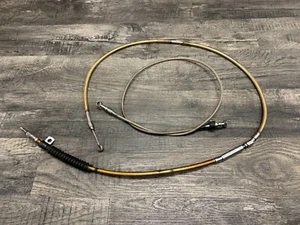 98-03 1200 883 Sportster Harley Davidson EXTENDED Front Brake Hose Clutch Cable - Picture 1 of 17
