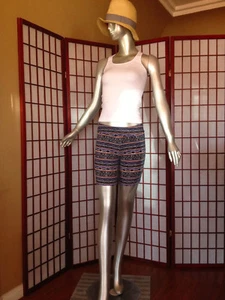 Forever 21 Multi Color Walking Short Women Sze XS Waist 24 Geometric Garment - Picture 1 of 11