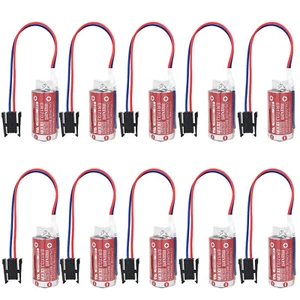10-Pack New Batteries for  ER17/33 3.6V 1600mAh Battery with Black Plug - Picture 1 of 5