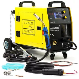Magnum™ MIG/MAG TIG LCD DUAL PULSE SYNERGIE 3in1 Inverter Welder 200A 4x4 Feeder - Picture 1 of 9